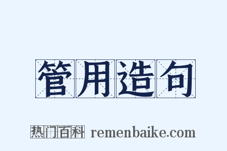 管用造句是什么意思的图片